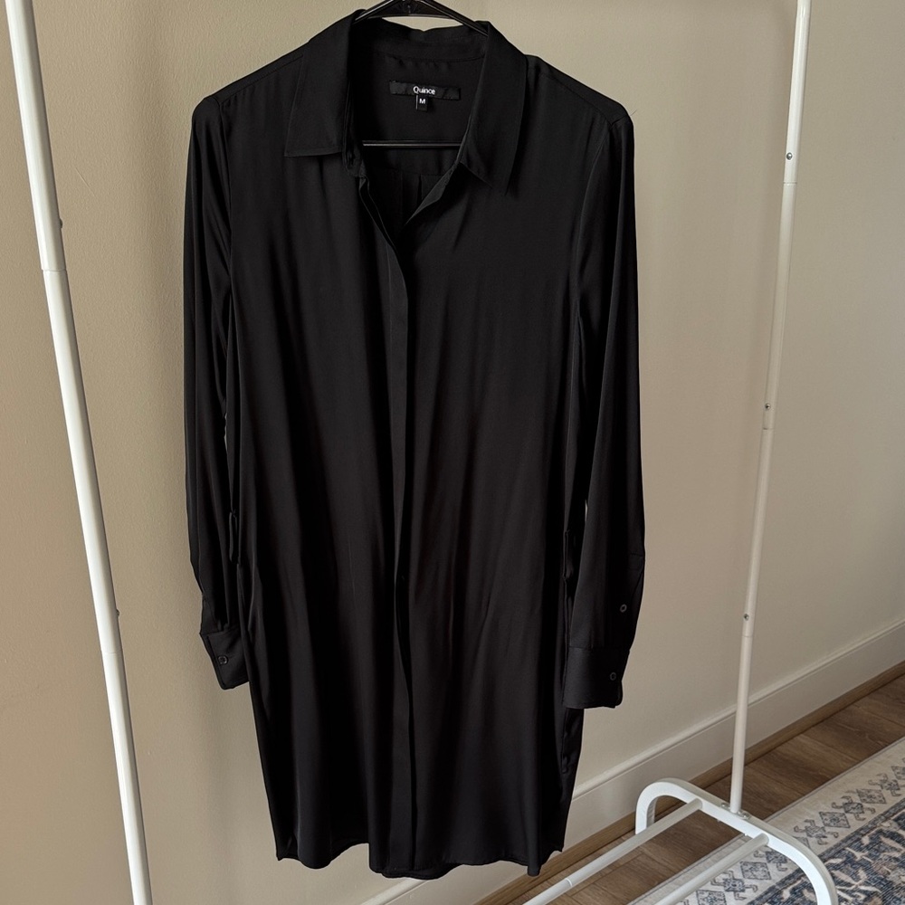 Quince Washable Silk Shirt Dress